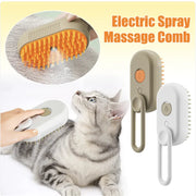 3-in-1 Electric Pet Brush - Steam, Massage, and Hair Removal Frugal Finds Galore