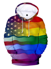 Star-Spangled Banner Print Hoodie & 3D Rainbow Hoodie Frugal Finds Galore