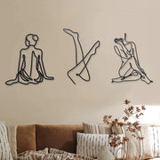 3 Pcs Metal Wall Art Decor Minimalist Abstract Woman Frugal Finds Galore