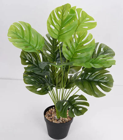 Artificial Flower Green Plant Monstera Plant Flower Indoor Frugal Finds Galore