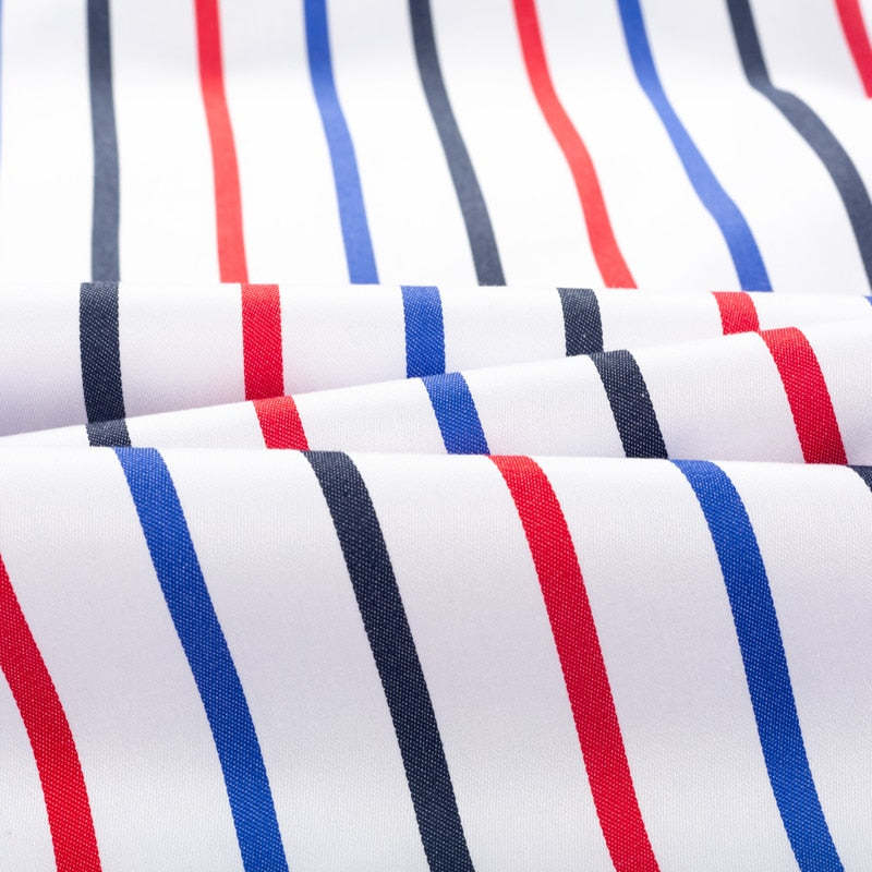 High-end Business Casual Vertical Stripe Crease-resistant Cotton Shirt