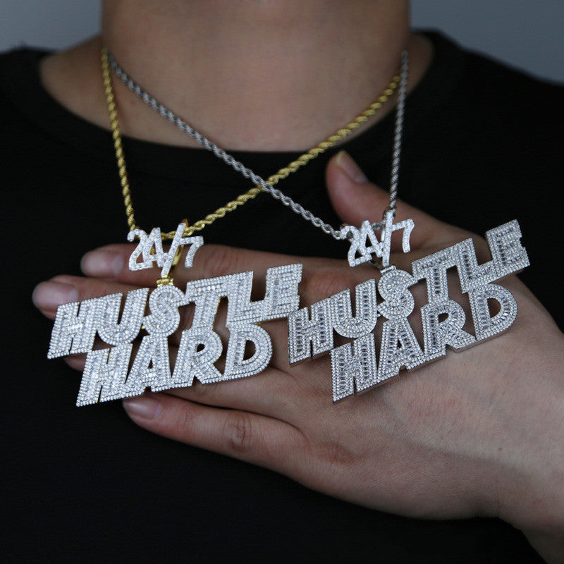 Hiphop Fashion Simple Personality Letter Pendant Necklace