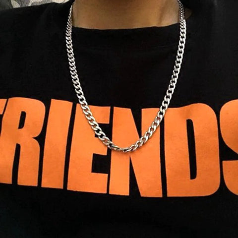 Titanium Steel Cuban Link Chain Necklace Frugal Finds Galore