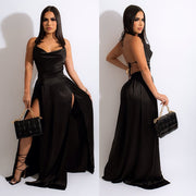 Backless Sling Dress with Split Collar Frugal Finds Galore