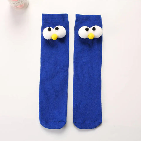 Knee-length Doll Socks with Big Eyes Design Frugal Finds Galore