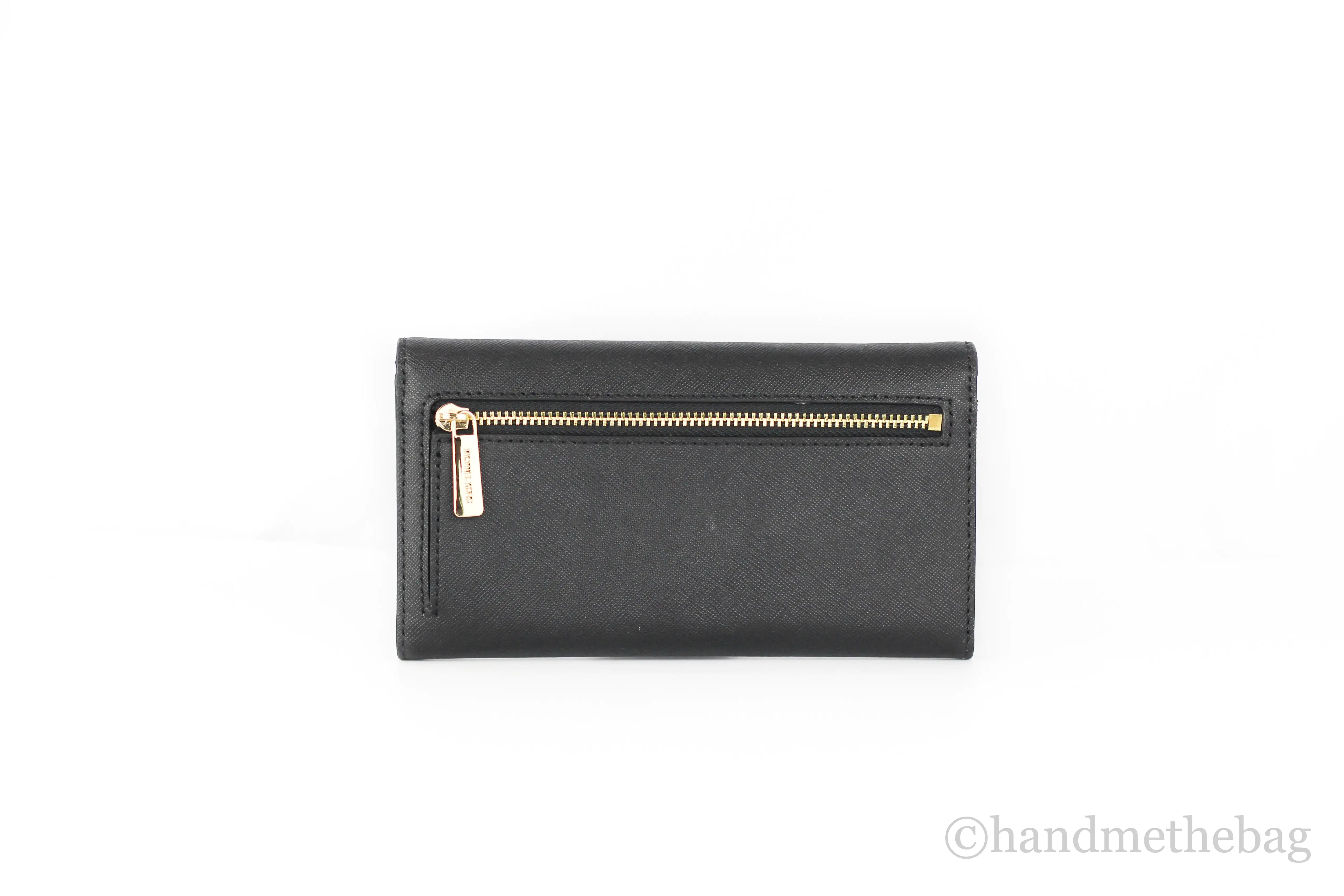 Michael Kors Jet Set Solid Black Large Trifold Wallet