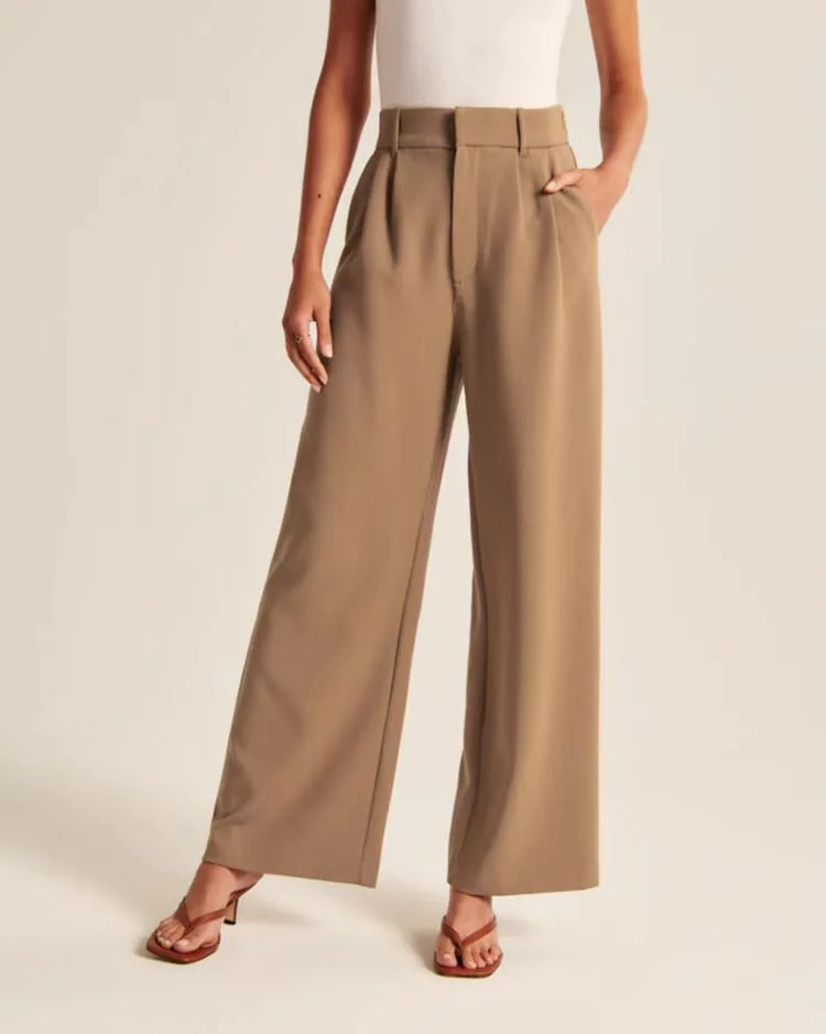 Wide-Leg Trousers with Pockets