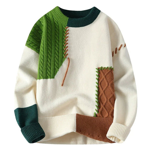 Colorblock Men's Pullover Sweater Frugal Finds Galore