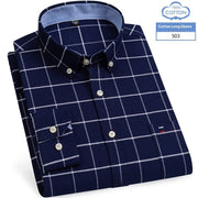 Men's Long-sleeved Cotton Shirt Business Casual Slim-fitting Shirt Frugal Finds Galore
