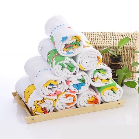 Double-layer Cartoon Print Baby Bath Towel Frugal Finds Galore