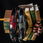 Business Formal Wear Leather Shoes Men British Square Toe Men's Shoes Cowhide Color Matching Frugal Finds Galore