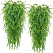 Artificial Hanging Fern Plant Decor Frugal Finds Galore