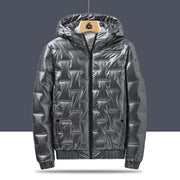 Winter Men's Cotton-Padded Jacket Fashion Casual Bright Face Down Padded Jacket Frugal Finds Galore
