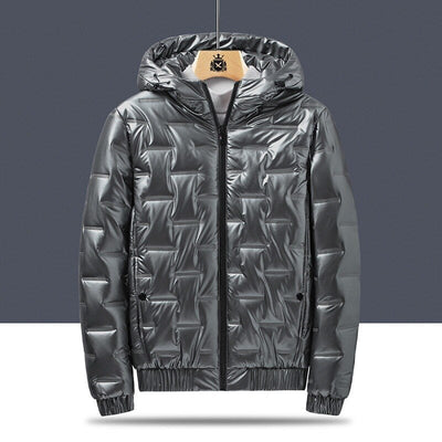 Winter Men's Cotton-Padded Jacket Fashion Casual Bright Face Down Padded Jacket Frugal Finds Galore
