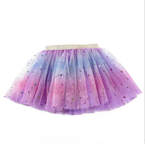Children's Tulle Rainbow Skirt with Star Design Frugal Finds Galore