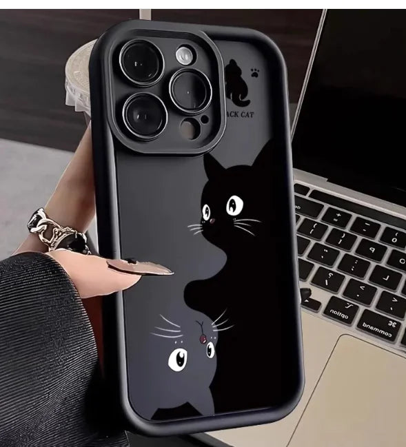 Cat Anti-fall Frosted Silicone Phone Case