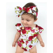 Toddler Floral Romper with Headband Frugal Finds Galore