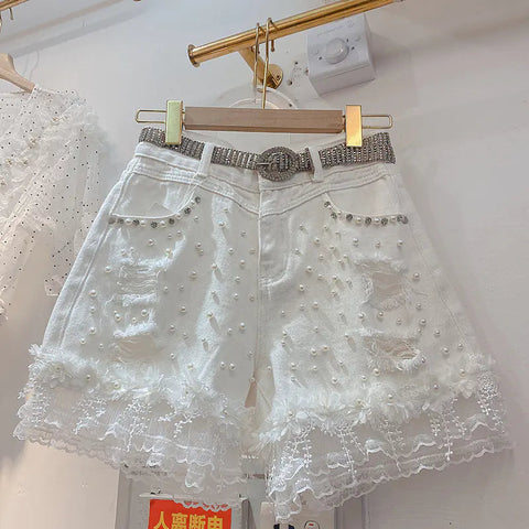 High-Waisted Diamond Korean Jeans Shorts Frugal Finds Galore