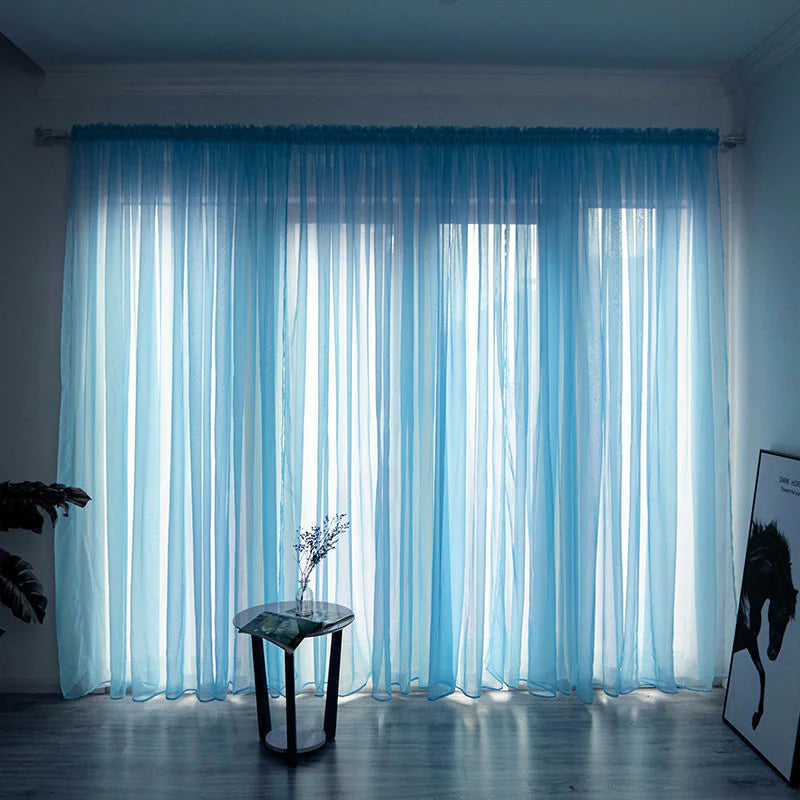 Solid Color Gauze Curtain