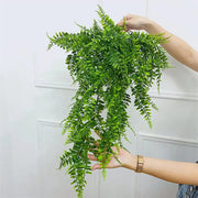 Artificial Hanging Fern Plant Decor Frugal Finds Galore
