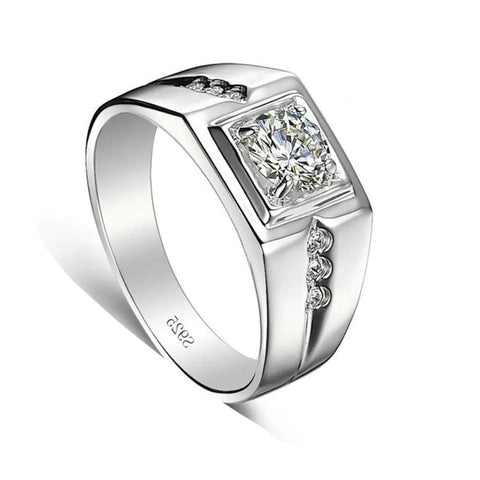 One Carat Six-Claw Diamond Ring with Zircon Accents Frugal Finds Galore