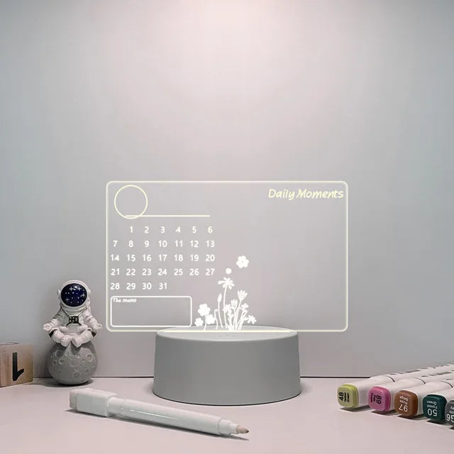 Night Light Changing Memo Board LED Lamp