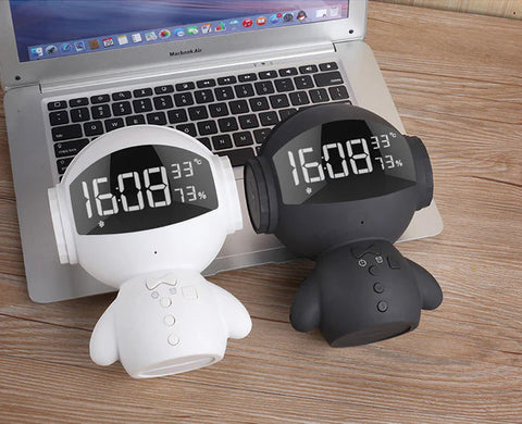 Speaker Robot Alarm Clock Mini Speaker Frugal Finds Galore