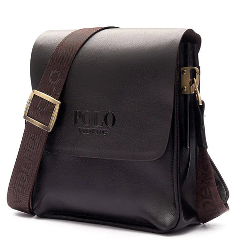 Men's Polo Leather Crossbody Bag - Casual Shoulder Bag Frugal Finds Galore