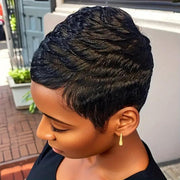Women's Elegant Elf Haircut Non-toxic Wig - Brazilian Remy Real Hair Frugal Finds Galore