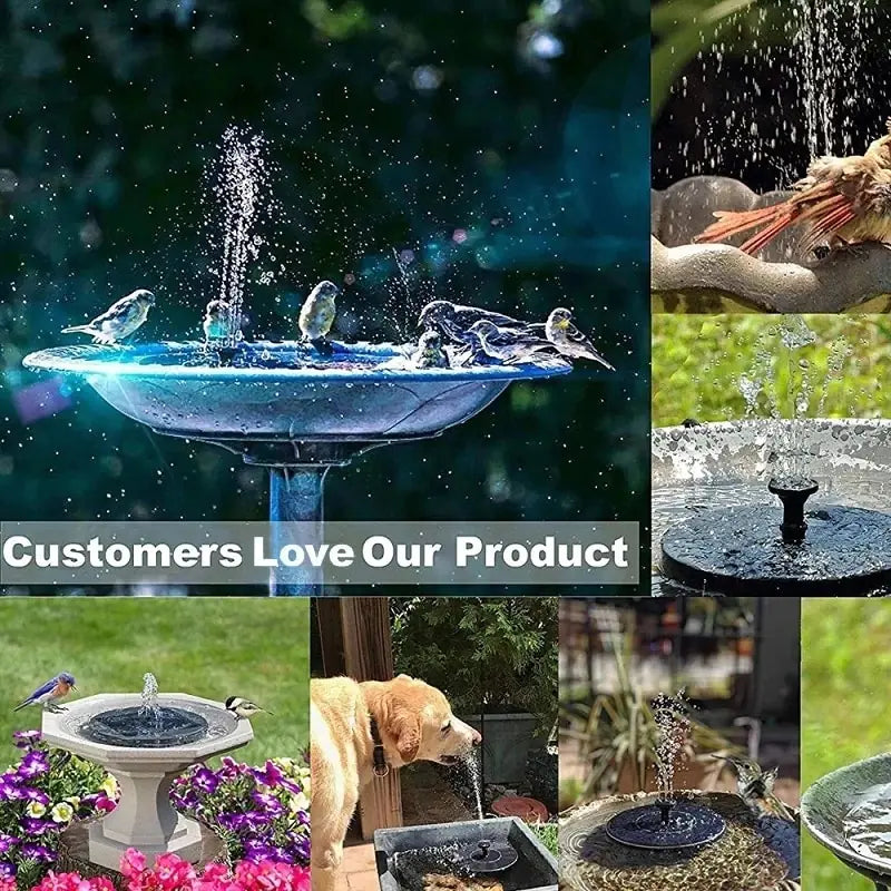 Mini Solar Water Fountain Waterfall Fountain Garden Decoration