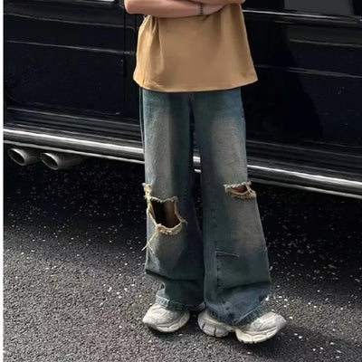 Men's Distressed Ripped Wash Jeans Frugal Finds Galore