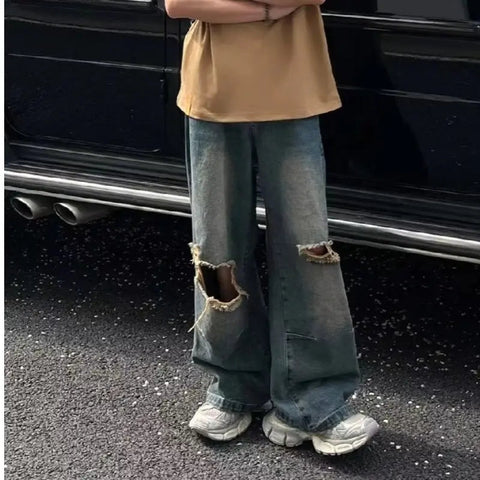 Men's Distressed Ripped Wash Jeans Frugal Finds Galore