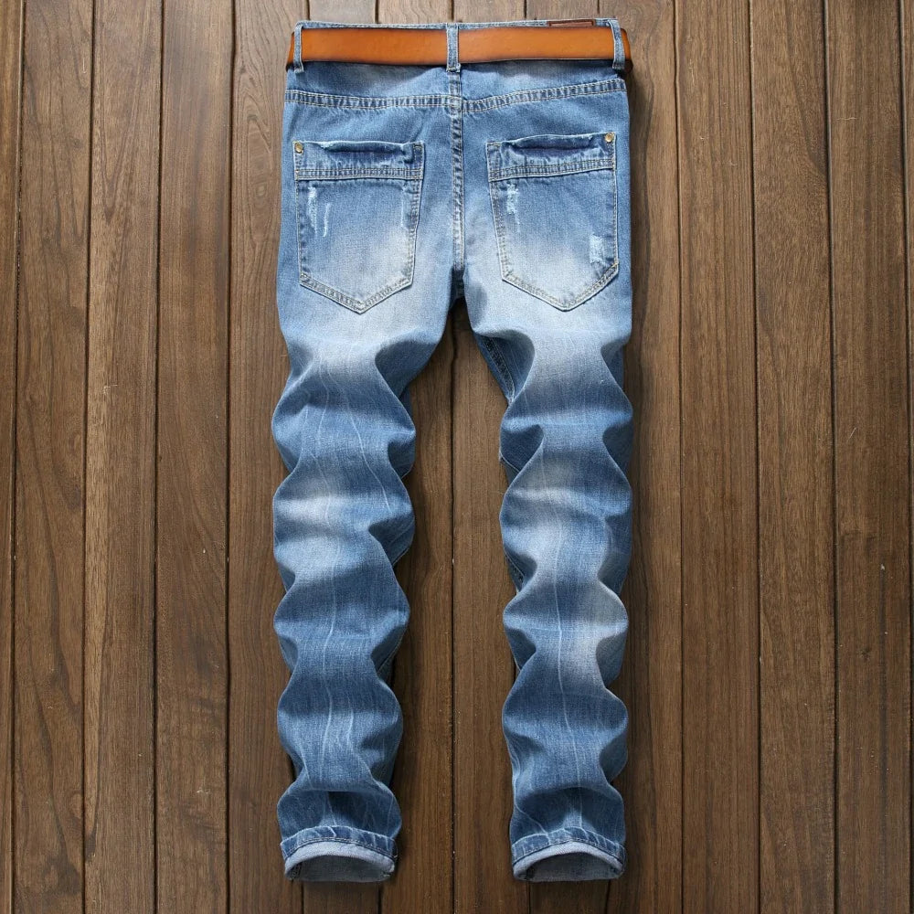 Ripped Washed Premium Denim