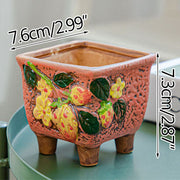 Square Creative Cute Cartoon Ceramic Succulent Pot Frugal Finds Galore