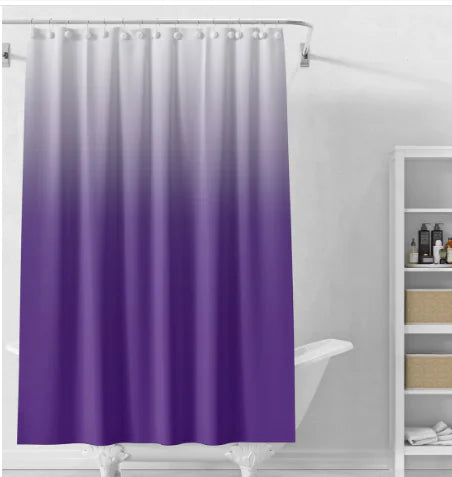 Gradual Color Shower Curtain Set with 12 Hooks Frugal Finds Galore