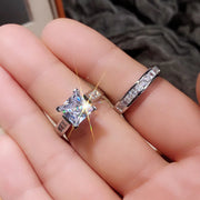 Luxury Square Zirconia Wedding Rings for Couples Frugal Finds Galore
