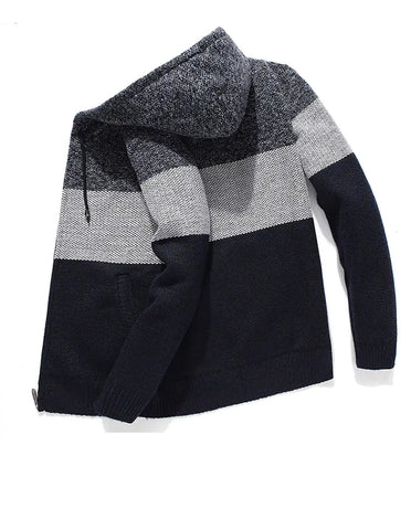 Casual Men's Hooded Fleece Warm Sweater Frugal Finds Galore