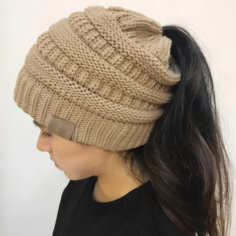 Warm Ponytail Beanie