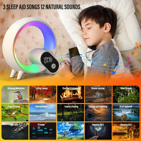 Creative Colorful Sunrise Alarm Clock with Bluetooth Audio Frugal Finds Galore
