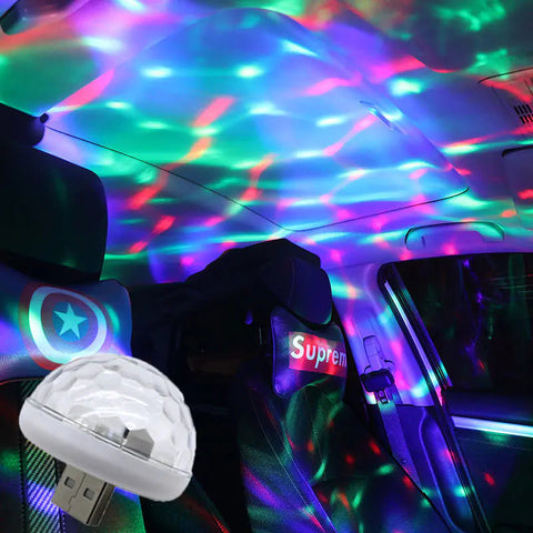 Car USB LED Rhythm Light with Voice Control Frugal Finds Galore