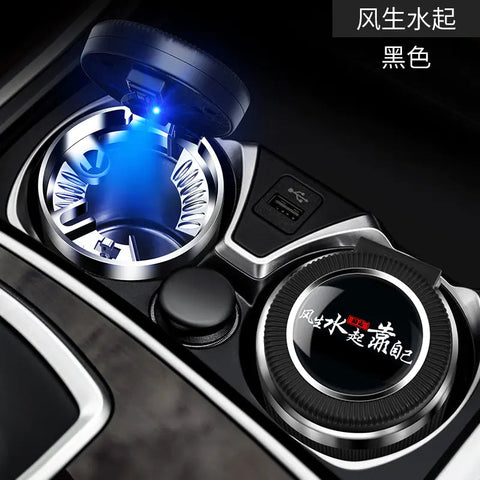 Multifunctional Car Ashtray with LED Light and Metal Core Frugal Finds Galore
