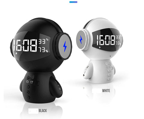 Speaker Robot Alarm Clock Mini Speaker Frugal Finds Galore