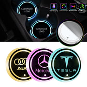 Car LED Lighted Cup Coaster with USB Charging Frugal Finds Galore