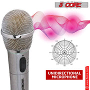 5Core Wireless Microphone Dual Function Wireless - Wired Microphone Microfono Inalambrico Frugal Finds Galore