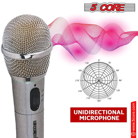 5Core Wireless Microphone Dual Function Wireless - Wired Microphone Microfono Inalambrico Frugal Finds Galore
