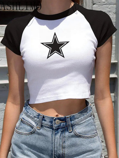 Female Y2K Clothes Star Tops Frugal Finds Galore