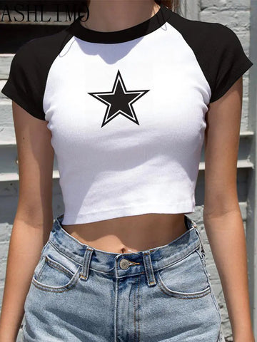 Female Y2K Clothes Star Tops Frugal Finds Galore