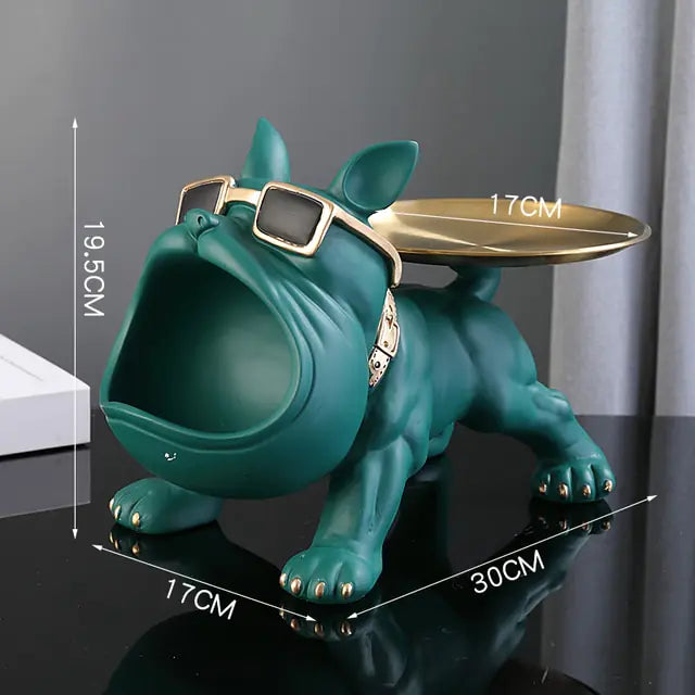 Genial estatua de bulldog francés para guardar