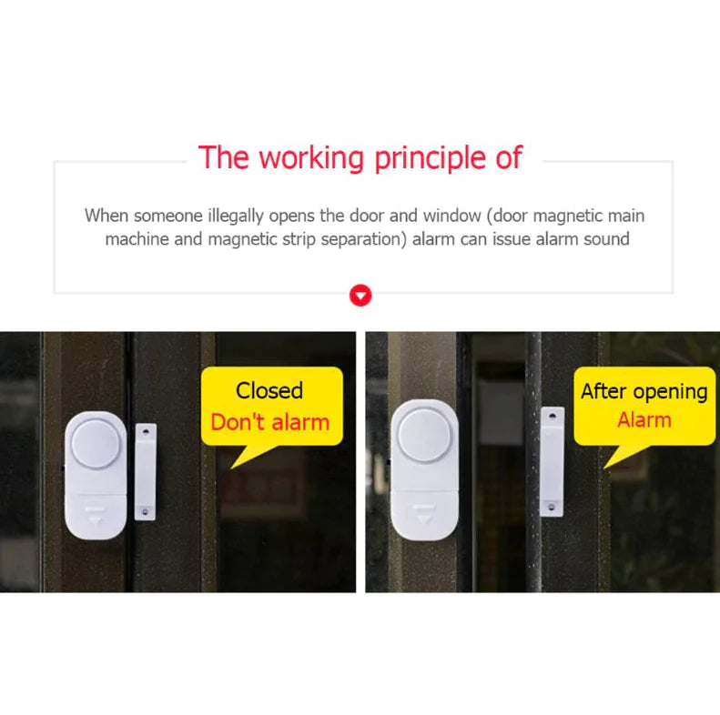 6 PCS WIRELESS Home Window Burglar Security ALARM System