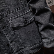 Men's Hooded Denim Jacket Utility Top Frugal Finds Galore
